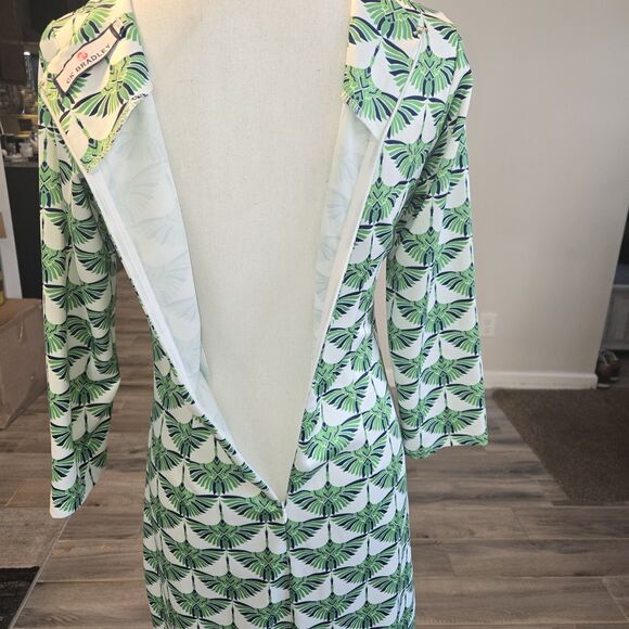 CK Bradley Hudson 3/4  Sleeve Shift Dress in bird Print small - Picture 5 of 8